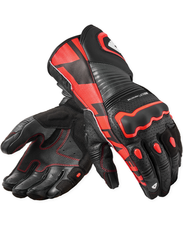 GUANTES REVIT ARGON 3 NEGRO/ROJO FLUOR | Sport Racing de moto | %brands%