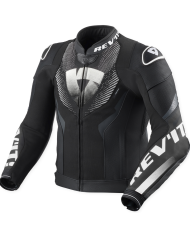 CHAQUETA REVIT HYPERSPEED 3 AIR LEATHER NEGRO/BLANCO | Cuero de moto | %brands%