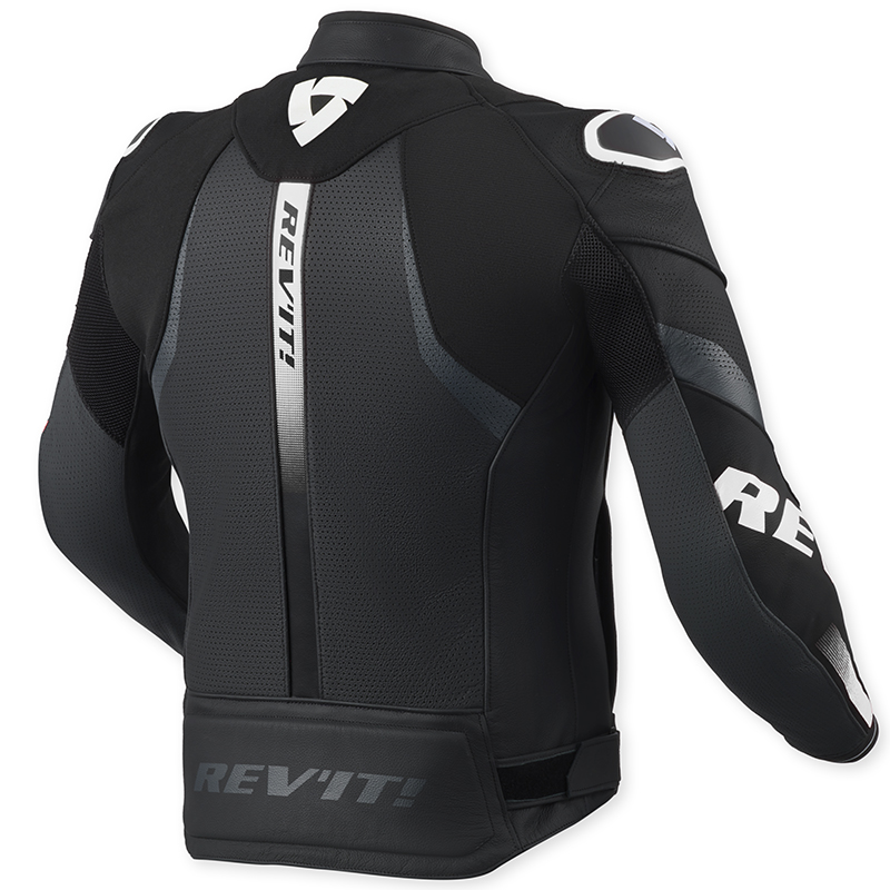 CHAQUETA REVIT HYPERSPEED 3 AIR LEATHER NEGRO/BLANCO | Cuero de moto | %brands%
