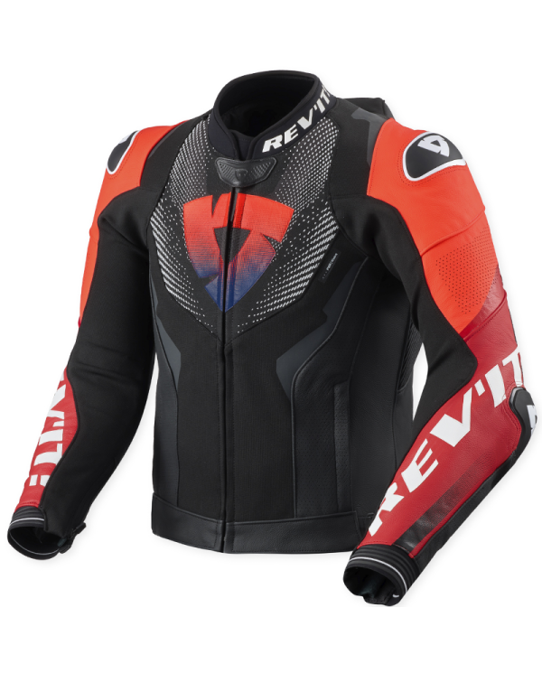 CHAQUETA REVIT HYPERSPEED 3 PRO LEATHER NEGRO/ROJO | Cuero de moto | %brands%
