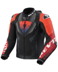 CHAQUETA REVIT HYPERSPEED 3 PRO LEATHER NEGRO/ROJO | Cuero de moto | %brands%