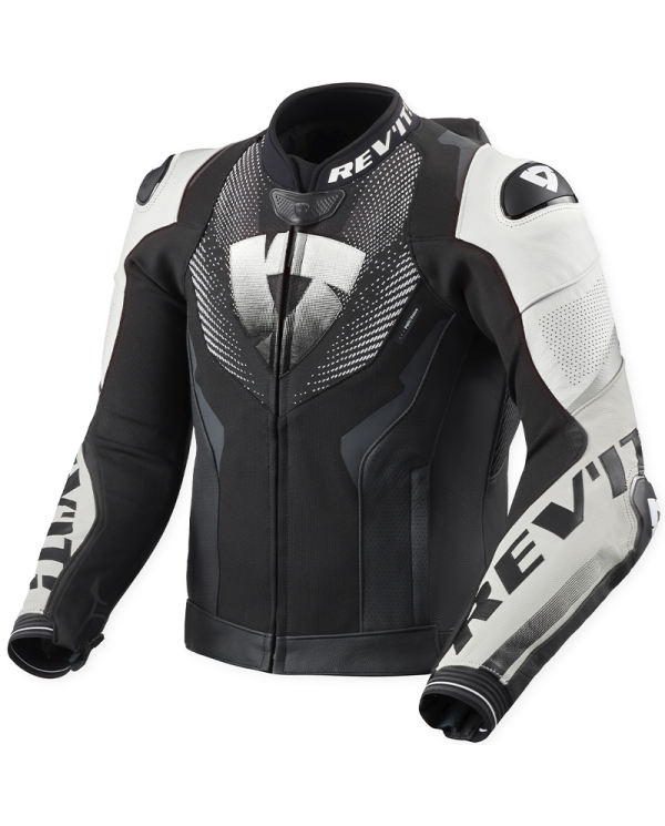 CHAQUETA REVIT HYPERSPEED 3 PRO LEATHER NEGRO/BLANCO | Cuero de moto | %brands%