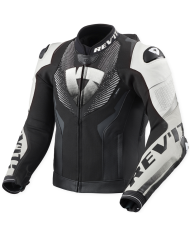 CHAQUETA REVIT HYPERSPEED 3 PRO LEATHER NEGRO/BLANCO | Cuero de moto | %brands%