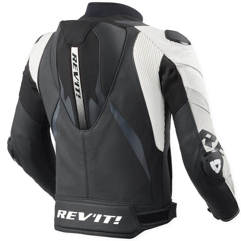CHAQUETA REVIT HYPERSPEED 3 PRO LEATHER NEGRO/BLANCO | Cuero de moto | %brands%
