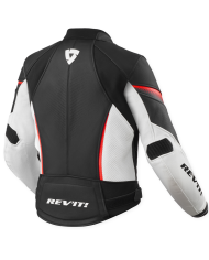 CHAQUETA REVIT XENA 4 LADY WHITE/FLUO RED | Cuero de moto | %brands%