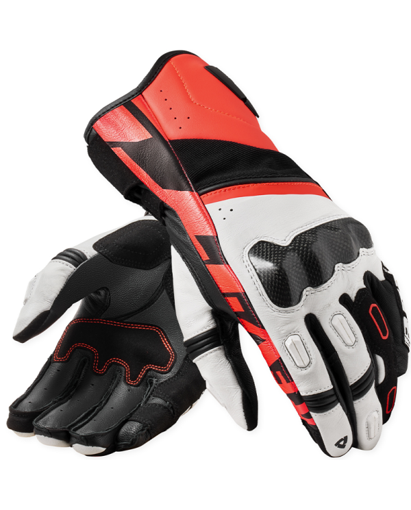 GUANTES REVIT RSR 5 WHITE/RED FLUO | Sport Racing de moto | %brands%