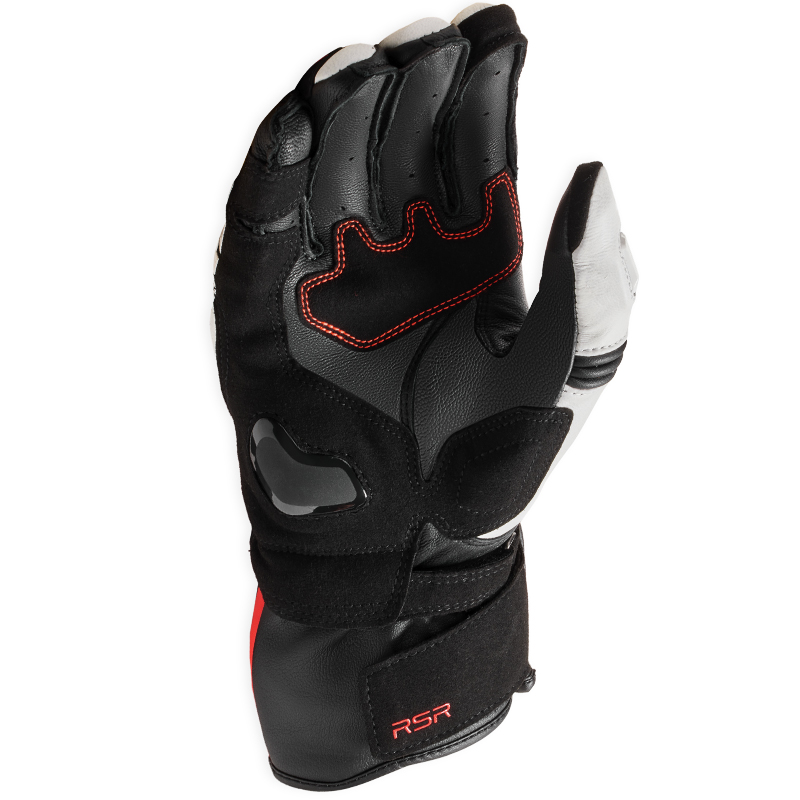 GUANTES REVIT RSR 5 WHITE/RED FLUO | Sport Racing de moto | %brands%