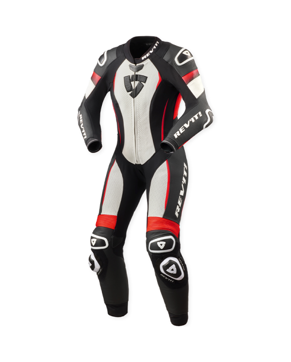 MONO REVIT XENA 4 LADY PROFESIONAL BLANCO/ROJO FLUOR | Mujer de moto | %brands%