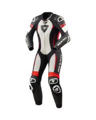 MONO REVIT XENA 4 LADY PROFESIONAL BLANCO/ROJO FLUOR | Mujer de moto | %brands%