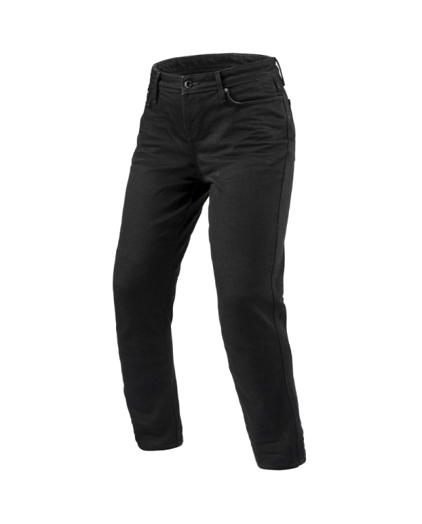 PANTALONES VAQUEROS REVIT VIOLET LADY BF L30 BLACK TIRO ESTANDAR | Vaqueros Kevlar de moto | %brands%