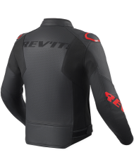 CHAQUETA REVIT QUADRATIC BLACK/NEON RED | Cuero de moto | %brands%