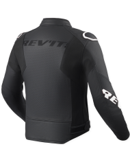 CHAQUETA REVIT QUADRATIC BLACK/WHITE | Cuero de moto | %brands%
