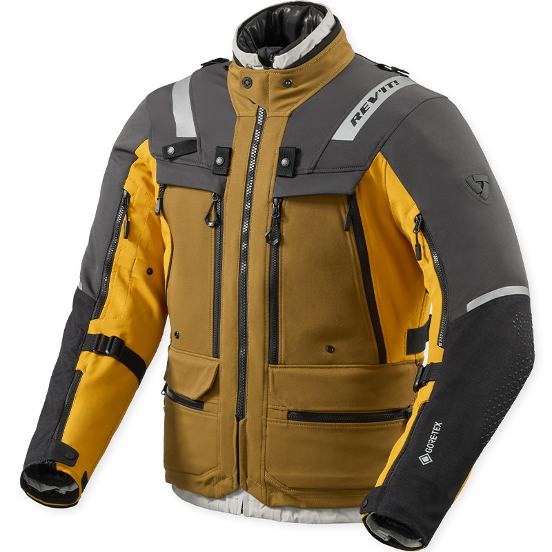 CHAQUETA REVIT DEFENDER 4 GTX BLACK/OCHER YELLOW