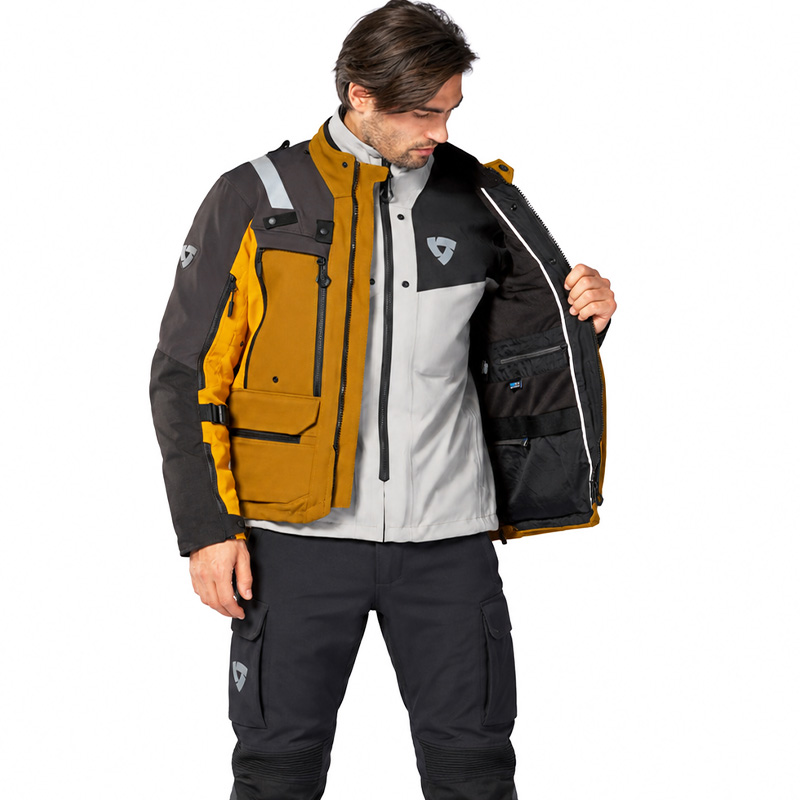 CHAQUETA REVIT DEFENDER 4 GTX BLACK/OCHER YELLOW | Invierno de moto | %brands%