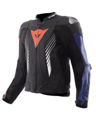 CHAQUETA DAINESE SUPER SPEED 5 BLACK/BLUE/FLUO RED | Cuero de moto | %brands%