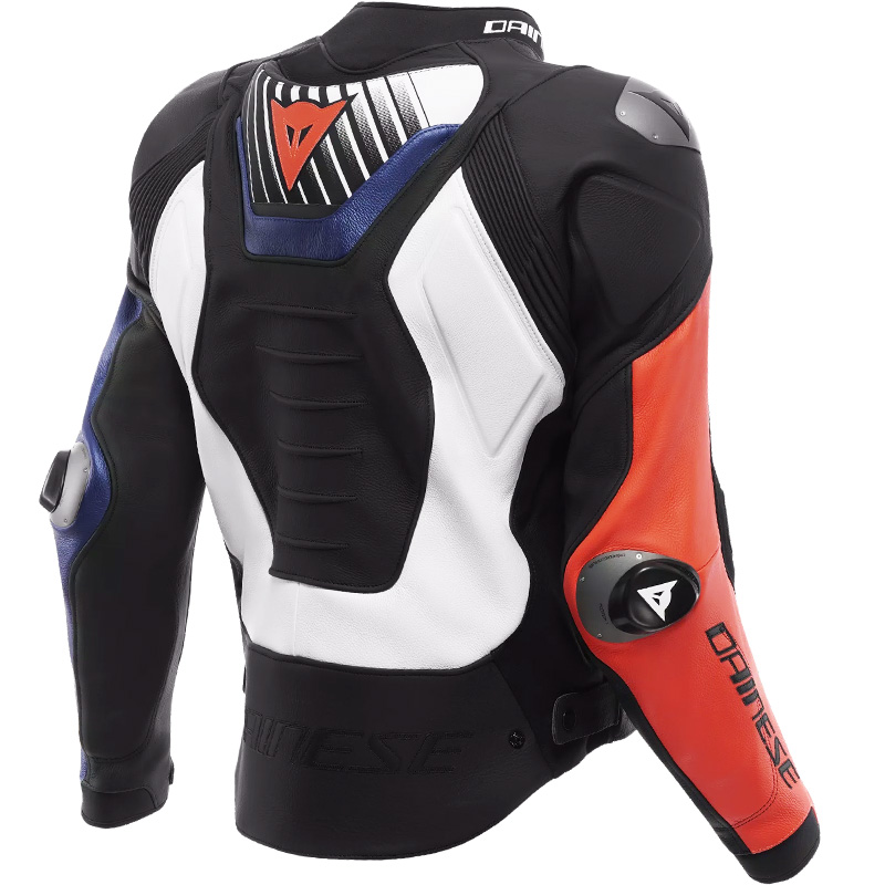 CHAQUETA DAINESE SUPER SPEED 5 BLACK/BLUE/FLUO RED | Cuero de moto | %brands%