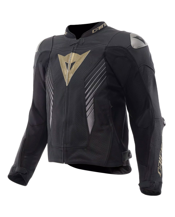 CHAQUETA DAINESE SUPER SPEED 5 PERFORADA BLACK/BLACK/GOLD | Cuero de moto | %brands%