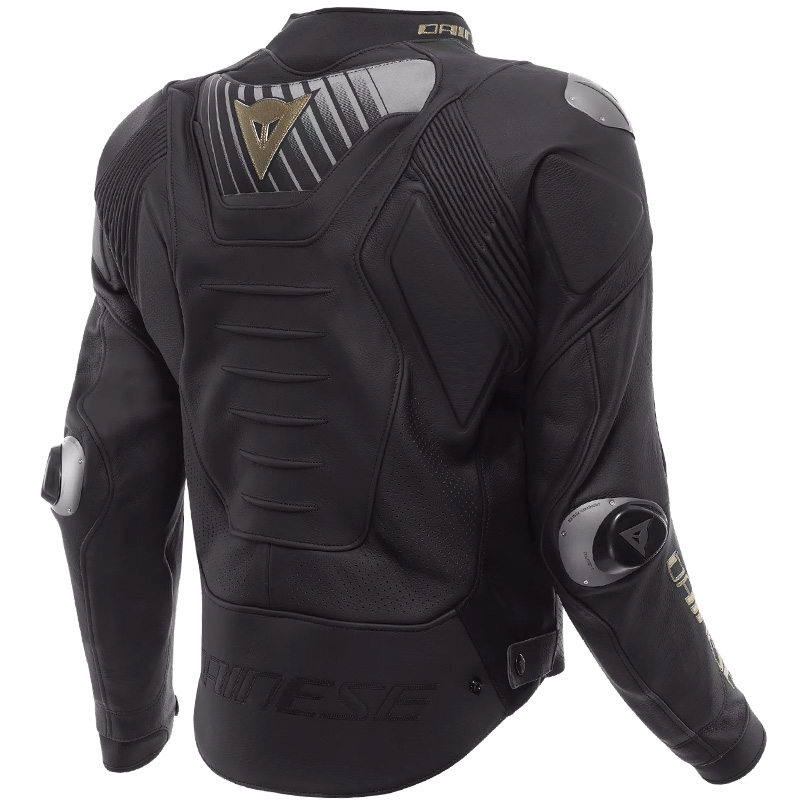 CHAQUETA DAINESE SUPER SPEED 5 PERFORADA BLACK/BLACK/GOLD | Cuero de moto | %brands%