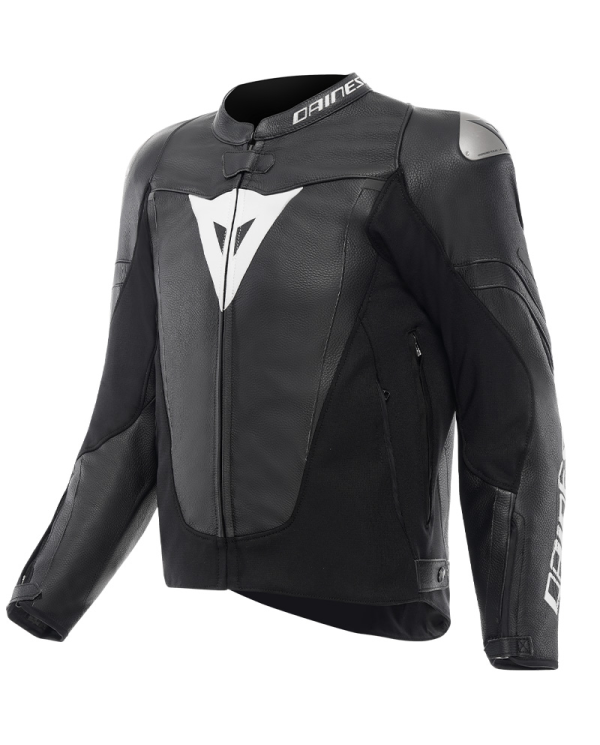 CHAQUETA DAINESE AVRO 6 BLACK/BLACK/WHITE | Cuero de moto | %brands%