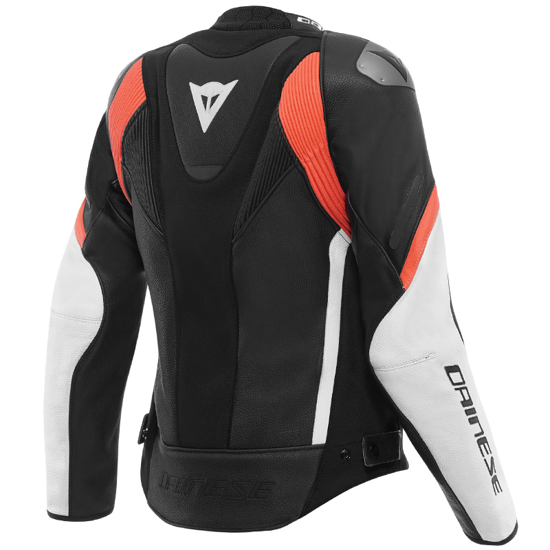 CHAQUETA DAINESE AVRO 6 WMN LADY BLACK/WHITE/RED FLUO | Cuero de moto | %brands%