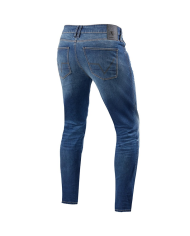 PANTALONES VAQUEROS REVIT CARLIN SK L36 AZUL MEDIO GASTADO | Vaqueros Kevlar de moto | %brands%