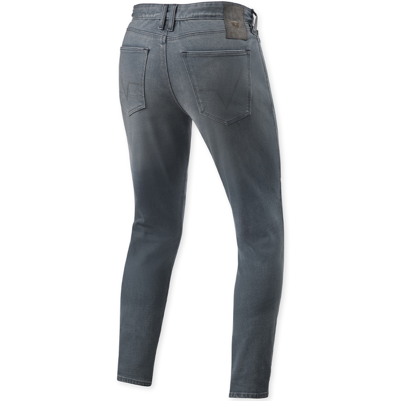 PANTALONES VAQUEROS REVIT CARLIN SK L32 GRIS MEDIO GASTADO | Vaqueros Kevlar de moto | %brands%