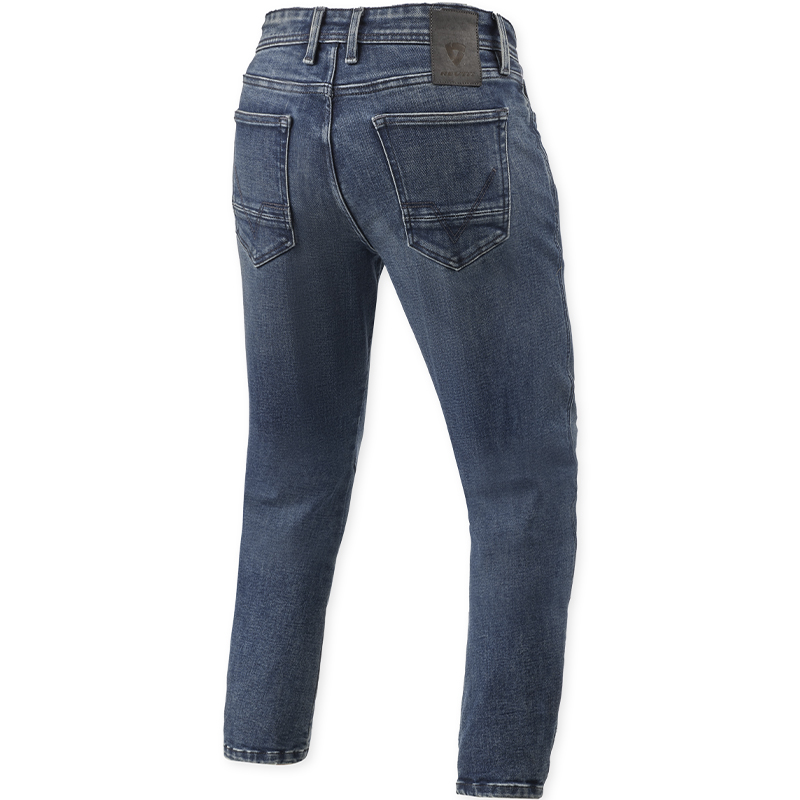PANTALONES VAQUEROS REVIT DETROIT 3 L32 TAPERED DARK BLUE USED | Vaqueros Kevlar de moto | %brands%