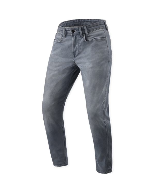 PANTALONES VAQUEROS REVIT KEEGAN TAPERED FIT L30 MEDIUM GREY USED | Vaqueros Kevlar de moto | %brands%