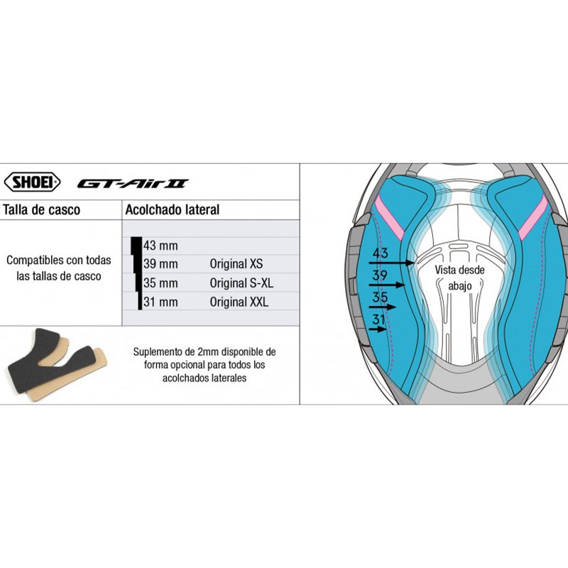 CARRILLERAS CASCO SHOEI GT-AIR 3 | Carrilleras e Interiores de moto | %brands%