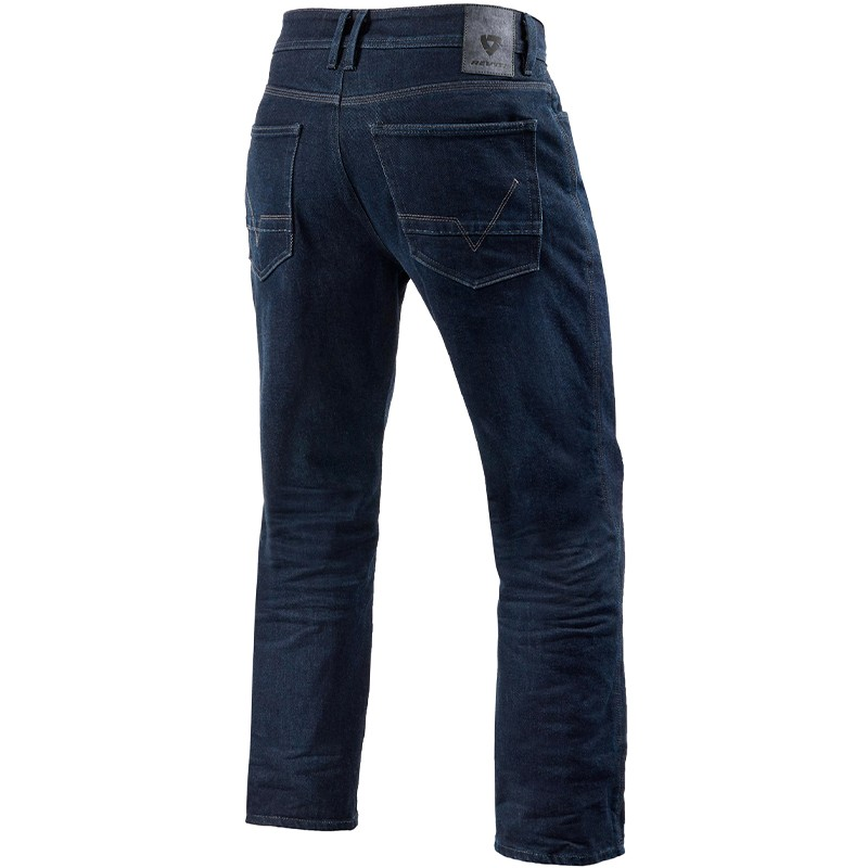 PANTALONES VAQUEROS REVIT LOMBARD 3 RF L30 AZUL OSCURO GASTADO | Vaqueros Kevlar de moto | %brands%