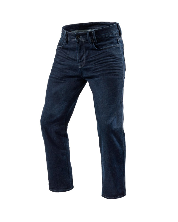 PANTALONES VAQUEROS REVIT LOMBARD 3 RF L32 AZUL OSCURO GASTADO | Vaqueros Kevlar de moto | %brands%