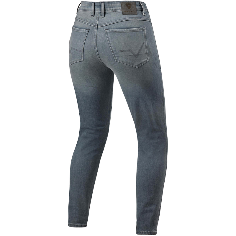 PANTALONES VAQUEROS REVIT MARLEY LADY L32 GRIS MEDIO GASTADO | Vaqueros Kevlar de moto | %brands%