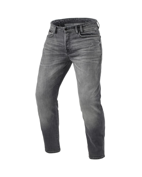 PANTALONES VAQUEROS REVIT ORTES TF L32 GRIS MEDIO GASTADO | Vaqueros Kevlar de moto | %brands%