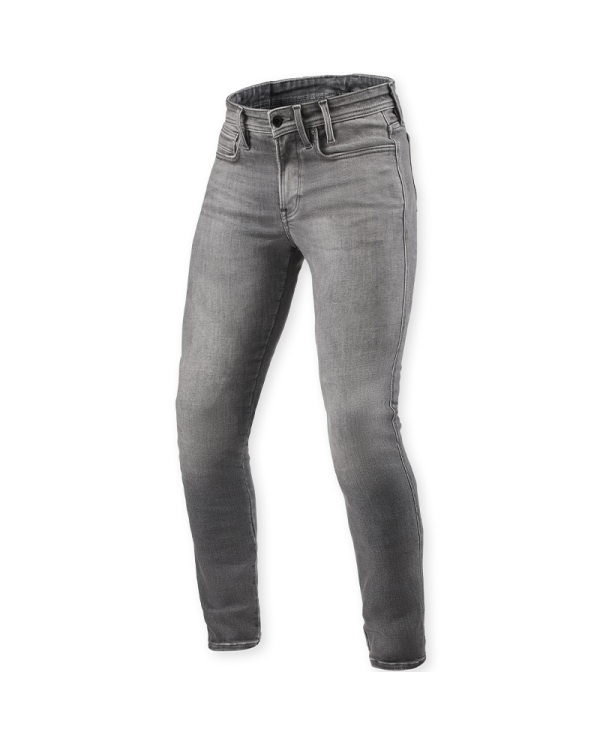PANTALONES VAQUEROS REVIT PISTON 3 SKINNY FIT L36 MEDIUM GREY USED | Vaqueros Kevlar de moto | %brands%
