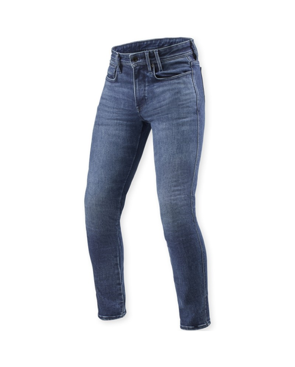 PANTALONES VAQUEROS REVIT PISTON 3 SKINNY FIT L30 MEDIUM BLUE USED | Vaqueros Kevlar de moto | %brands%