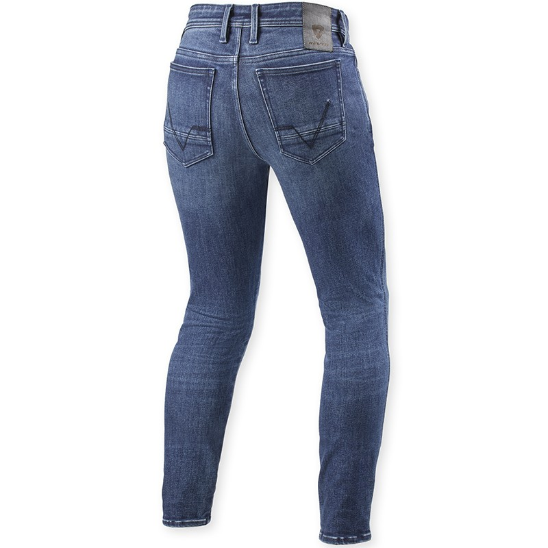 PANTALONES VAQUEROS REVIT PISTON 3 SKINNY FIT L36 MEDIUM BLUE USED | Vaqueros Kevlar de moto | %brands%