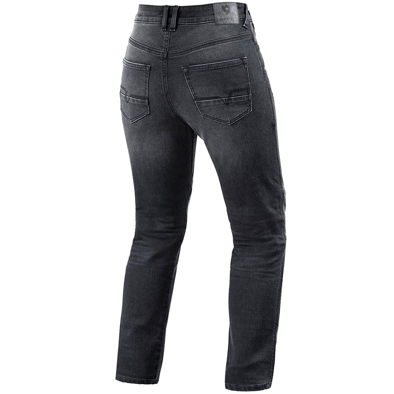 PANTALONES VAQUEROS REVIT VICTORIA 2 L30 LADY GRIS GASTADO | Vaqueros Kevlar de moto | %brands%