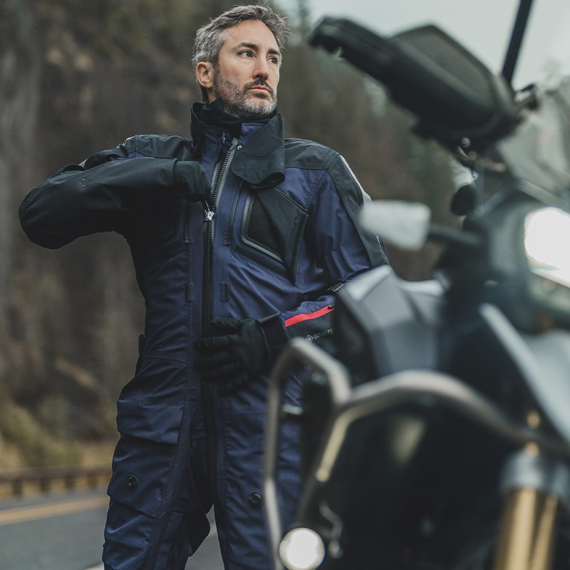 MONO INTEGRAL REVIT PARAMOUNT GTX AZUL OSCURO TALLAS CORTAS | Invierno de moto | %brands%