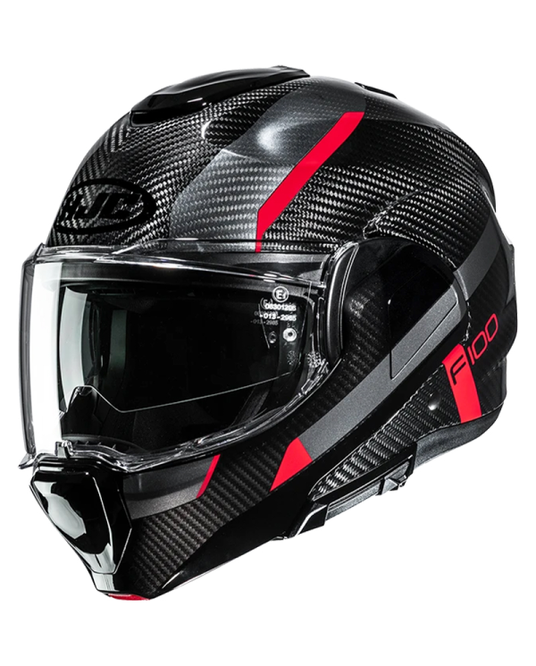 CASCO HJC F100 CARBON ASKAN MC1 | Cascos Modulares de moto | %brands%