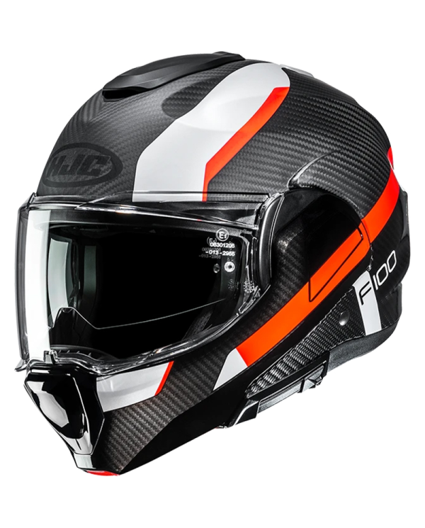 CASCO HJC F100 CARBON ASKAN MC6HSF | Cascos Modulares de moto | %brands%