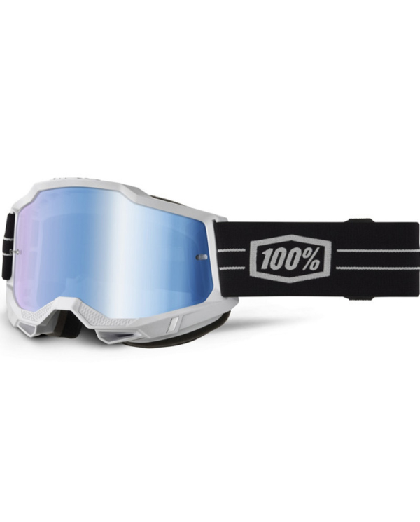 GAFAS 100% ACCURI 2 M2 BLANCO/AZUL ESPEJO | Gafas Off Road de moto | %brands%