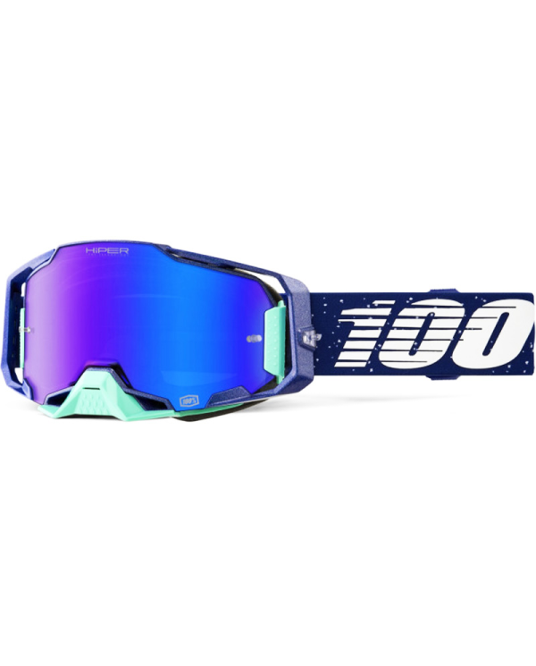 GAFAS 100% ARMEGA M2 NOCHE/HIPER AZUL ESPEJO | Gafas Off Road de moto | %brands%