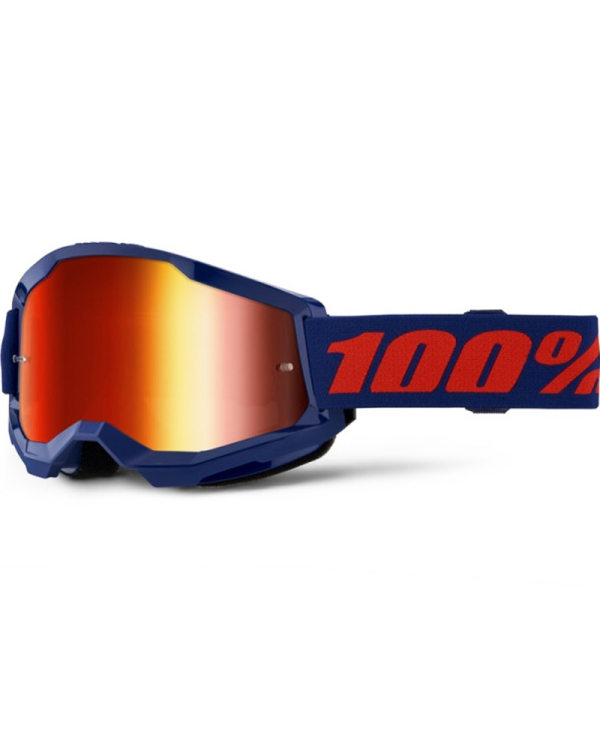GAFAS 100% STRATA 2 M2 AZUL MARINO/ROJO ESPEJO | Gafas Off Road de moto | %brands%