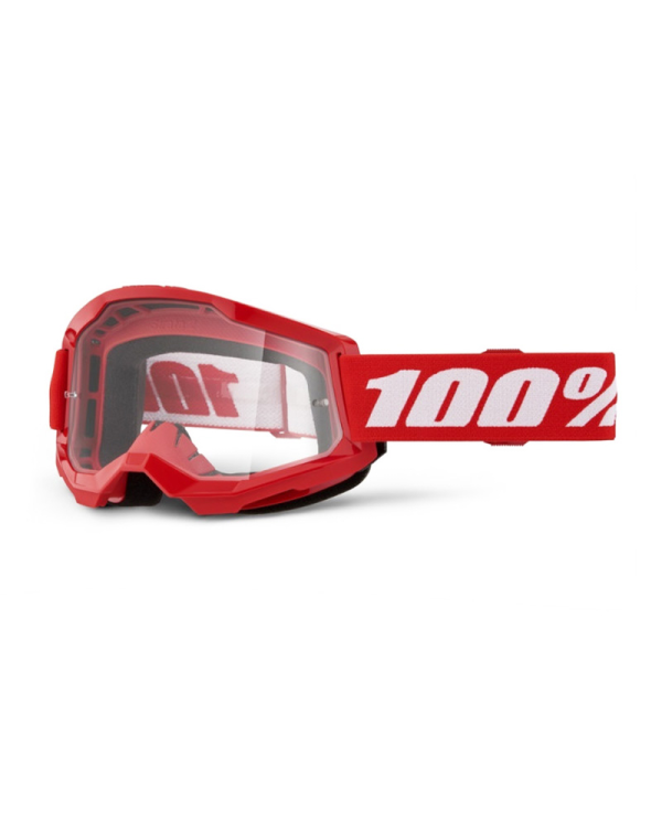 GAFAS 100% STRATA 2 M2 JUNIOR ROJO/TRANSPARENTE | Gafas Off Road de moto | %brands%