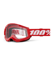 GAFAS 100% STRATA 2 M2 JUNIOR ROJO/TRANSPARENTE | Gafas Off Road de moto | %brands%