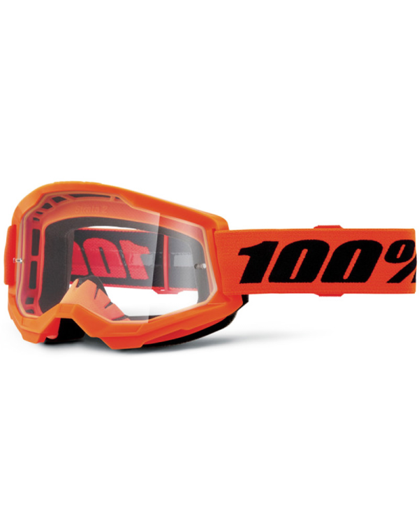 GAFAS 100% STRATA 2 M2 NARANJA/TRANSPARENTE | Gafas Off Road de moto | %brands%